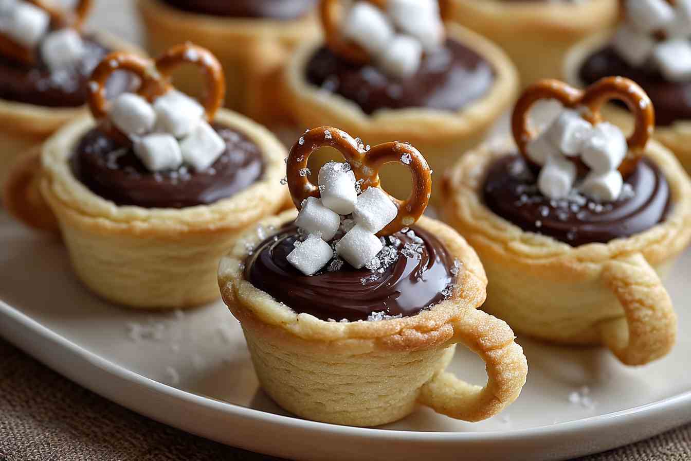 Mini Hot Cocoa Cookie Cups are a must-try treat!